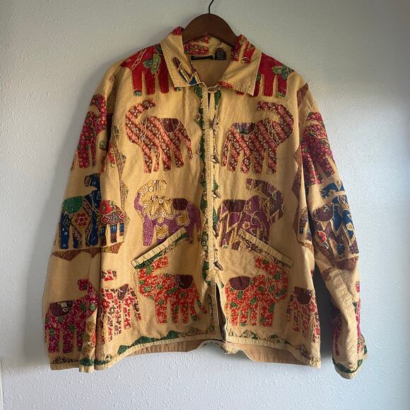 Vintage Tropical Patchwork Safari Animals Crewneck - Picture 4 of 8